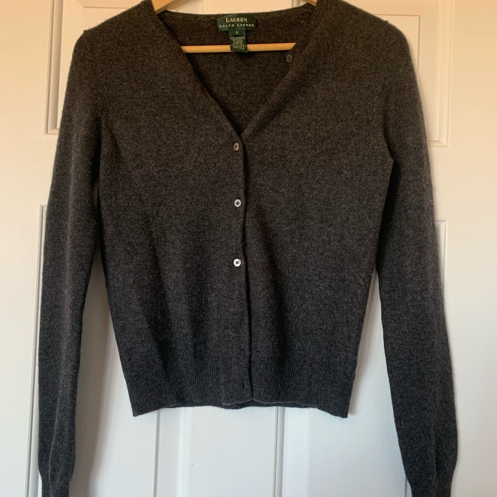 Grey cashmere cardigan